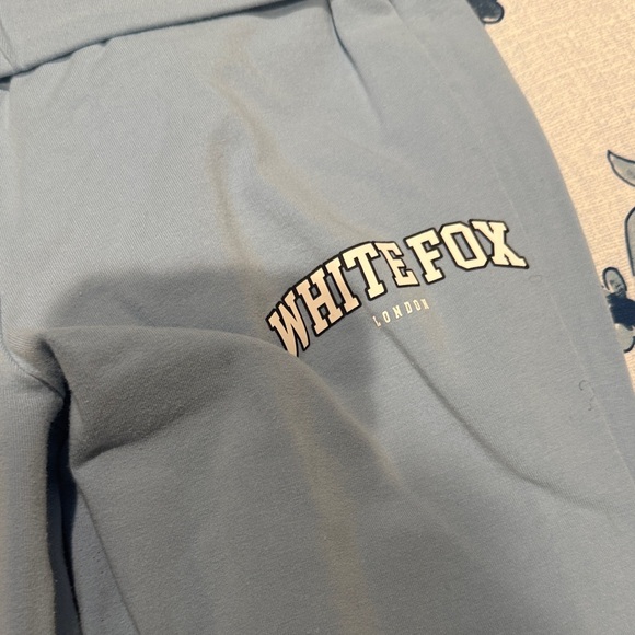 White Fox  Light Blue  Flared Sweatpants - Picture 2 of 4